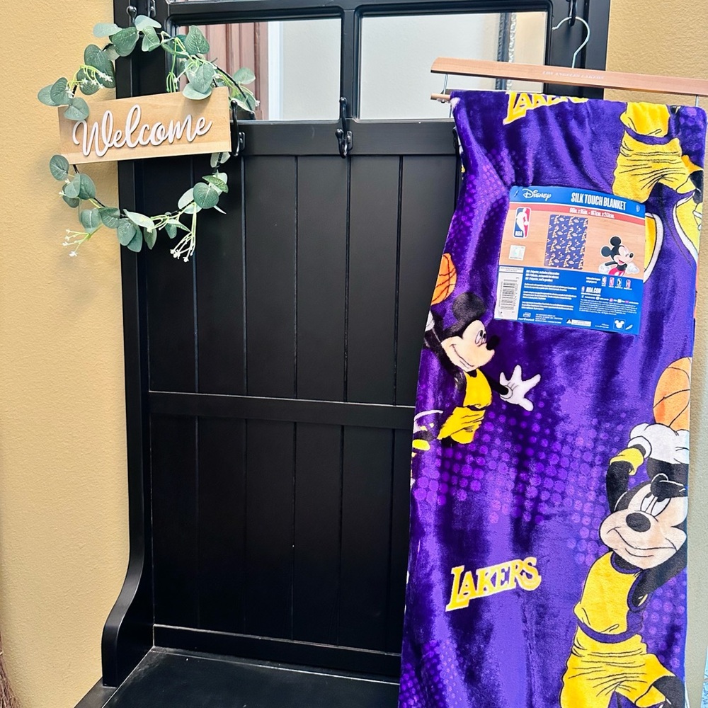 Disney Mickey Mouse Lakers Collab Throw Blanket